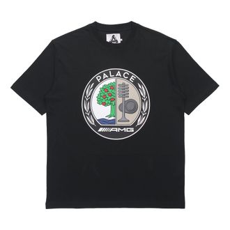 Palace SS21 x AMG Crossover Emblem T-Shirt Black Apple Logo Printing Solid Color Short Sleeve Unisex P20AMGTS001