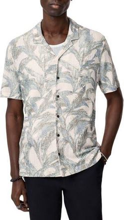 John Varvatos Conant Desert Flower Camp Shirt in Ecru at Nordstrom Rack, Size Large