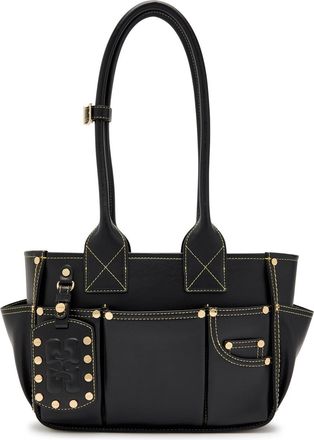 Ganni Posy Small Leather Shoulder bag - Black - One Size
