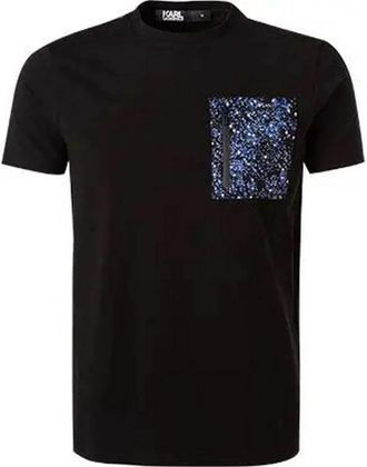 Karl Lagerfeld Casual Katoenen T-Shirt - Heren - T-shirts - Zwart - 2XL - Katoen - Tops