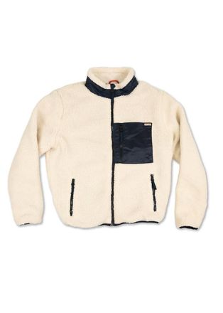 Iron And Resin Mens Mammoth Sherpa Jacket In Navy-Natural