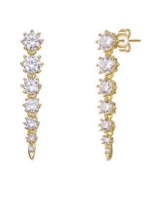 Genevive 14K Over Silver CZ Statement Earrings