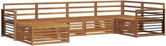 vidaXL Conjunto De Sof&aacute;s De Exterior 6 Uds. Natural Vidaxl