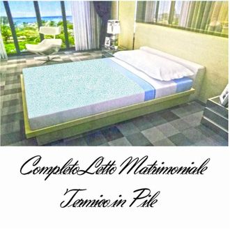 Trade Shop Trade Shop - Completo In Lenzuolo Gdp And On 2 Copricuscino Azzurro Pois