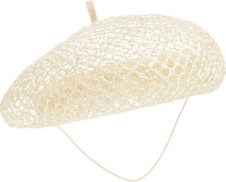 Gigi Burris Millinery Coco Woven Straw Beret in Natural at Nordstrom