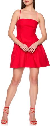 Susana Monaco Cotton Poplin Fit & Flare Minidress in Perfect Red at Nordstrom Rack, Size X-Small