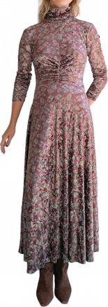 Franco Ferrari Ranat Velvet Dress In Redwood
