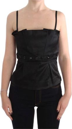 Exte Tank Cami Top - Dames - Tops zonder mouwen - Zwart - XS - Katoen - Tops