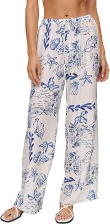 Bella Dahl Wide Leg Beach Pants in Riviera Print at Nordstrom, Size X-Small