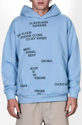 Pleasures Indoors Graphic Hoodie in Blue at Nordstrom, Size Xx-Large