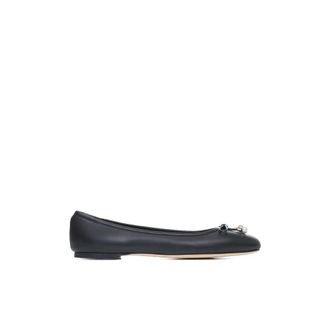 Jimmy Choo London Ballerina Shoes, female, Black, 7 UK, Black Leather Ballet Flats