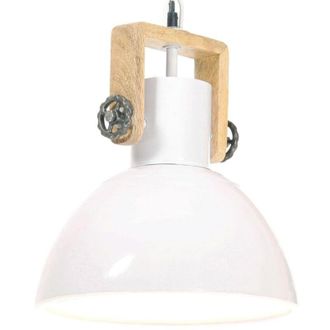 vidaXL Lampada a Sospensione Industriale 25 w Bianca Rotonda 30 cm E27 Vidaxl