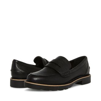 Blondo Womens Blondo Penny Loafers Black Leather Waterproof Slip On Shoes HTAT224