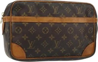 Louis Vuitton Pre-owned Clutches, female, Brown, Size: ONE SIZE Pre-owned Canvas Clutch