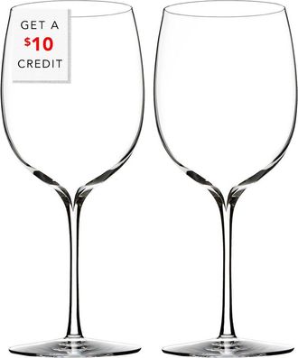 Waterford Elegance Set Of 2 Bordeaux Glasseswith $10 Credit
