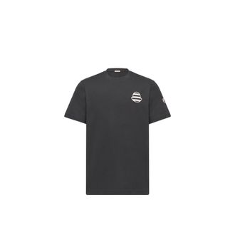 Moncler Moncler Striped Logo Cotton Jersey T-shirt, Men, Blue, Size: 3xl