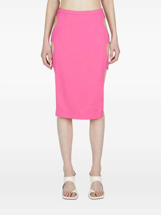 Marco Rambaldi Gonna midi con dettaglio cut-out - Rosa