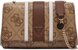 Guess Womens Crossbody Bag Latte Logo-Brown Polyurethane Crossbody-bags