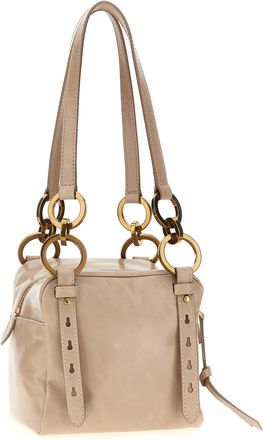 Prada Calfskin Leather Shoulder Bag - Beige