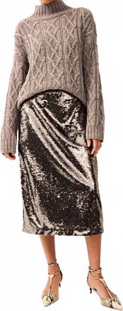 Marie Oliver Wray Midi Skirt In Platinum