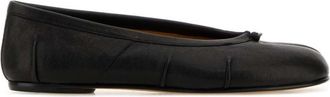 Maison Margiela Black Leather Ballet Flats