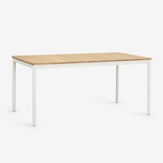 Sklum Sklum - Mesa De Comedor Rectangular En Acero Y Madera De Acacia (160x90 Cm) Artus