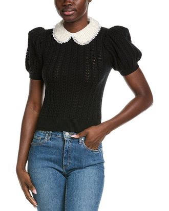 Alice & Olivia Alice + Olivia Chase Puff Sleeve Sweater