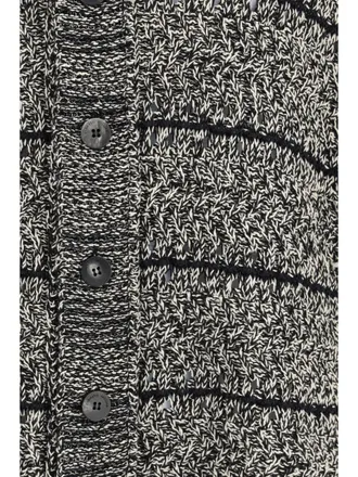 Roberto Collina Mens Moulin&eacute; Knit Shirt Black-Ecru Mouli Cotton Black/ecru