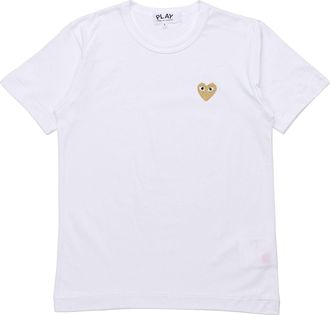 Comme Des Gar&ccedil;ons (WMNS) COMME des GARCONS PLAY Gold Heart Logo Tee White AZ-T215-051-4