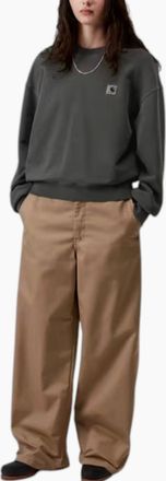 Carhartt Work in Progress Womens Carhartt Womens Sweatshirt WIP nelson Jumper - Grey - Size: 18/16