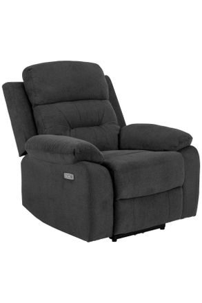 MID.YOU Mid.you Fernsehsessel, Dunkelgrau, Textil, 92x98x96 cm, Relaxfunktion, USB-Anschluss, Wohnzimmer, Sessel, Fernsehsessel