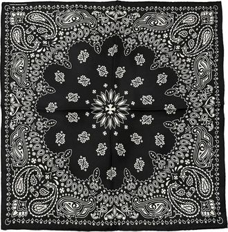 Chrome Hearts Zijden sjaal met bloemen- en paisleyprint - Zwart