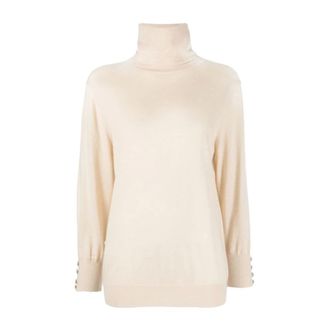 Max & Moi Basic coltrui - Dames - Cashmere truien - Beige - L - Wol - Truien & Vesten