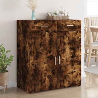 Berkfield Home Sideboard Smoked Oak 80x42.5x93 cm Engineered Wood in Brown