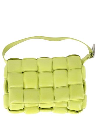Bottega Veneta Green Lambskin Leather Padded Cassette Shoulder Bag (Authentic Pre-Loved)