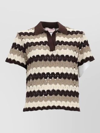 MC2 Saint Barth crochet cotton polo shirt
