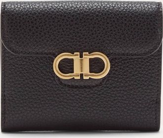 Ferragamo Donna Portafoglio compatto Gancini Nero