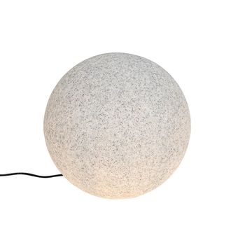 QAZQA Qazqa Moderno L&aacute;mpara De Exterior Moderna Gris 45 Cm Ip65 - Nura Pl&aacute;stico Esfera Adecuado Para Led Max. 1 X 23 Watt