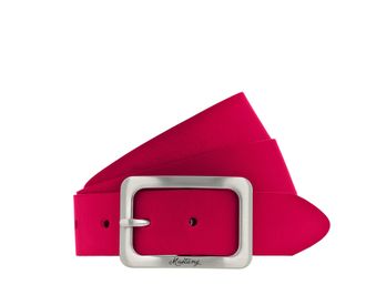Mustang Lederg&uuml;rtel MUSTANG Rachel, Damen, Gr. 100, pink, Rindsleder, unifarben, Basic, G&uuml;rtel Lederg&uuml;rtel, Eckige, mattfarbene Schliesse, 3,5 cm