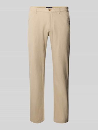 Christian Berg Hose aus Leinen-Baumwoll-Mix mit Ges&auml;&szlig;taschen in Sand, Gr&ouml;&szlig;e 27