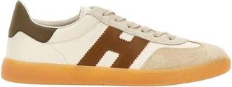 Hogan Cool Allacciato H Sneaker - Heren - Sneakers - Beige - 44 EU - Leer - Schoenen