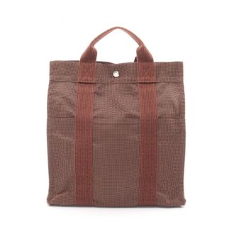 Herm&egrave;s Brown Nylon Canvas Backpack (Pre-Owned)