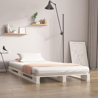 Berkfield Home Pallet Bed White 90x190 cm Single Solid Wood Pine