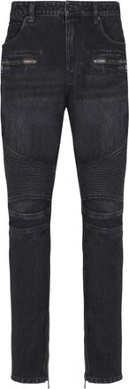 Balmain Biker Jeans - Heren - Slim Fit Jeans - Zwart - W32 - Katoen - Jeans