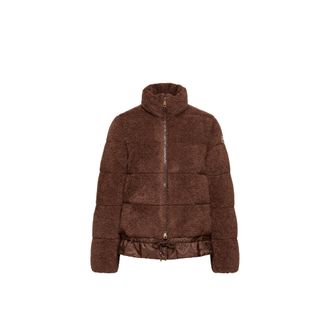 Moncler Moncler Cedre Teddy Short Down Jacket, Women, Brown, Size: 00