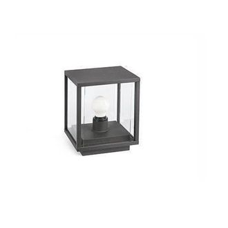 Netlighting Nala 1 Light Outdoor Pedestal Light Dark Grey IP54 E27