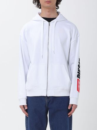 Diesel Felpa con cappuccio in cotone con logos-boxt-zip-hood-div Diesel