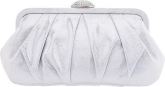 Nina Concord Frame Clutch in Silver at Nordstrom