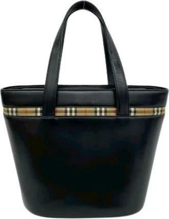 Burberry Borsa Tote in Pelle di Vitello Pre-owned - - Pre-owned - Donna - Nero - ONE SIZE