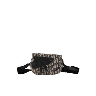 Dior Pre-owned Oblique Saddle Messenger Pouch - Dames - Pre-owned - Zwart - Maat: ONE Size Leer